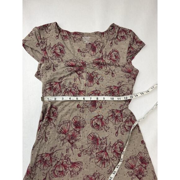 Toad & Co. Rosemarie Floral Organic Cotton Comfort Neutral Boho Hiking Dress XS - Picture 4 of 6